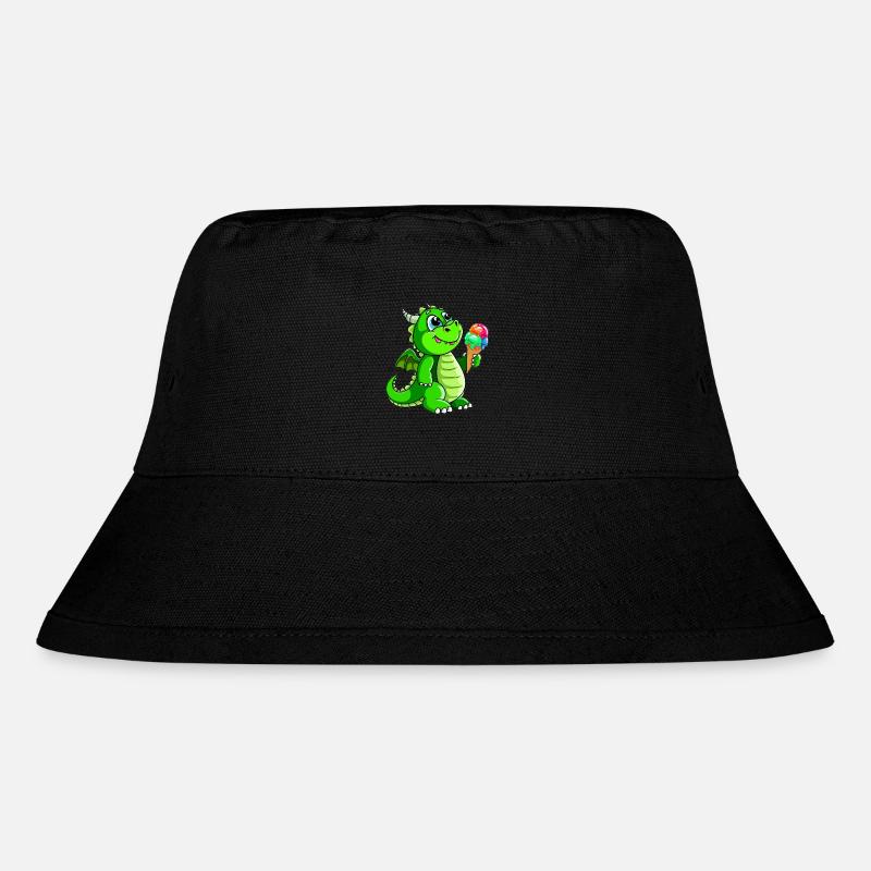 Drache mit Eis Comic - Stanley/Stella recycelter Bucket Hat - Schwarz