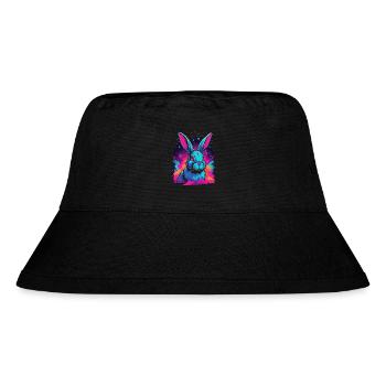 Space Nebula Galaxy Rabbit Lovers Vaporwave - Stanley/Stella Recycled Bucket Hat - black - Front