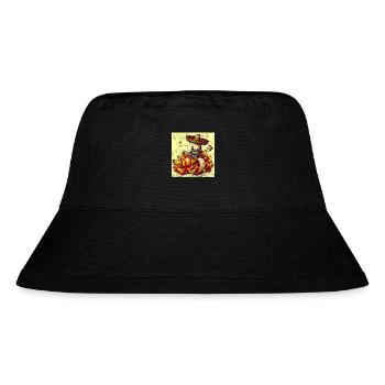 Cinco de Mayo Banane mit Ketchup und Pommes - Stanley/Stella recycelter Bucket Hat - Schwarz - Vorne
