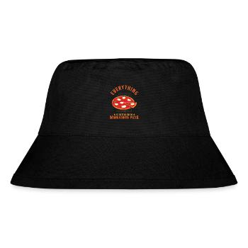 Mit Margherita Pizza ist alles besser - Stanley/Stella recycelter Bucket Hat - Schwarz - Vorne