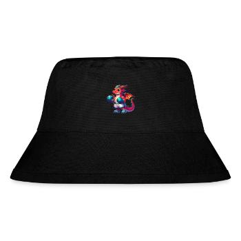 Drache Boxer - Stanley/Stella recycelter Bucket Hat - Schwarz - Vorne