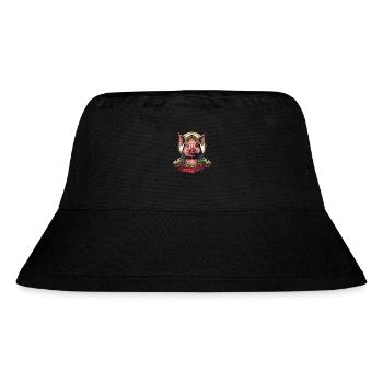 Egyptian Pharaoh Cleopatra Pig - Stanley/Stella Recycled Bucket Hat - black - Front