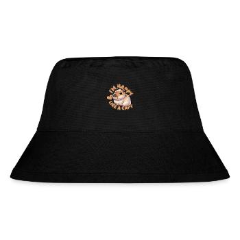 Ich bin glücklich wie ein Capy - lustiges Capybara-Shirt - Stanley/Stella recycelter Bucket Hat - Schwarz - Vorne