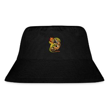 Aztec Jaguar vs Quetzalcoatl - Stanley/Stella Recycled Bucket Hat - black - Front