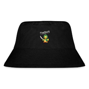 Psychisch am Ente - Lustiger Enten Spass - Stanley/Stella recycelter Bucket Hat - Schwarz - Vorne