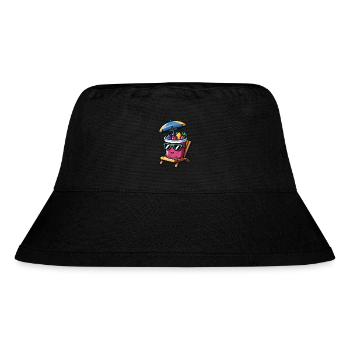 Sonnige Smoothie Bowl Entspannung - Stanley/Stella recycelter Bucket Hat - Schwarz - Vorne