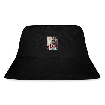 African Street Art Wall Painting - Stanley/Stella Recycled Bucket Hat - black - Front