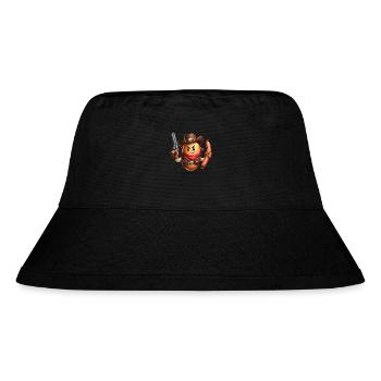 Cowboy Potato with Sausage Gun - Stanley/Stella Recycled Bucket Hat - black - Front