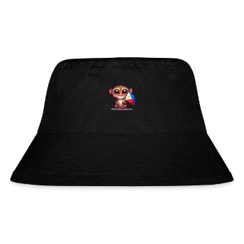 Tarsier mit philippinischer Flagge - Stanley/Stella recycelter Bucket Hat - Schwarz - Vorne