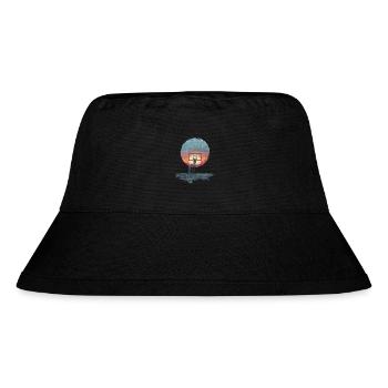 Motif de basket-ball coucher de soleil urbain - Bob recyclé Stanley/Stella - noir - Devant