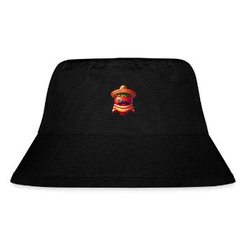 Cinco de Mayo Erdbeere mit Schnurrbart - Stanley/Stella recycelter Bucket Hat - Schwarz - Vorne