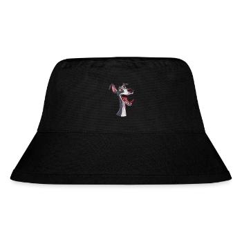 Greyhound | Greyhound | Cartoon Artwork - Stanley/Stella Recycled Bucket Hat - black - Front