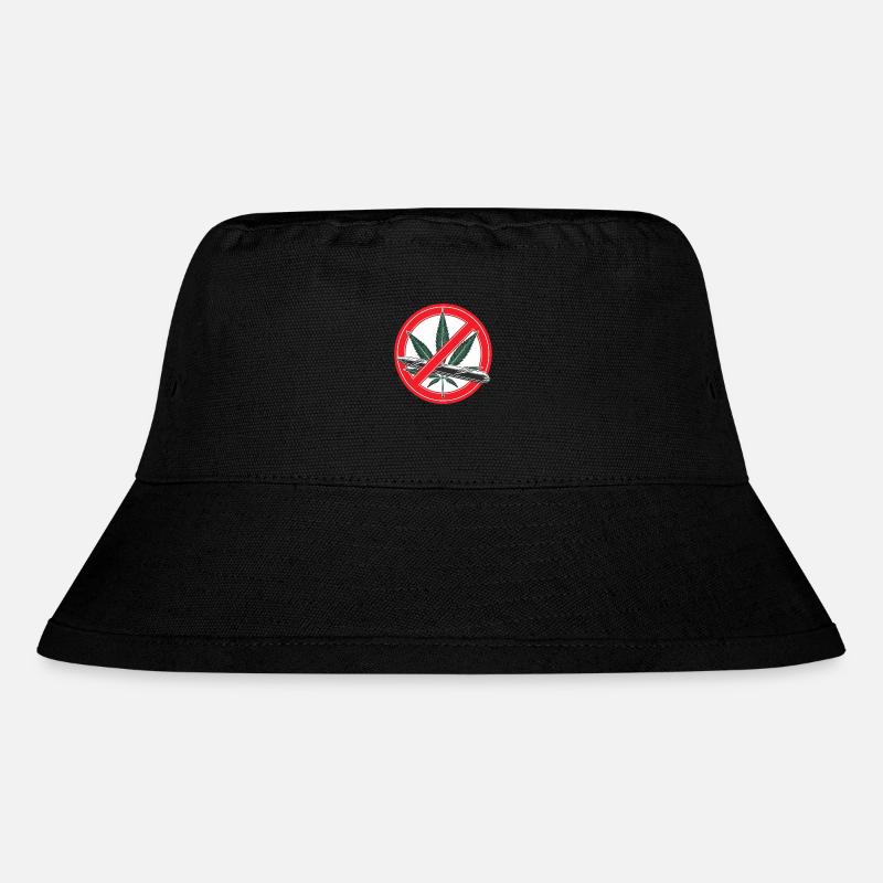Cannabis Marihuana Verbotsschild - Stanley/Stella recycelter Bucket Hat - Schwarz