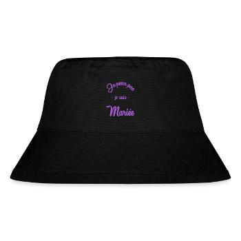 HOCHZEIT. PAAR. ICH HABE GERADE GEHEIRATET. Junggesellinnenabschied - Stanley/Stella recycelter Bucket Hat - Schwarz - Vorne