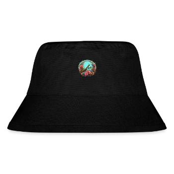Praying mantis in a sea of flowers - Stanley/Stella Recycled Bucket Hat - black - Front
