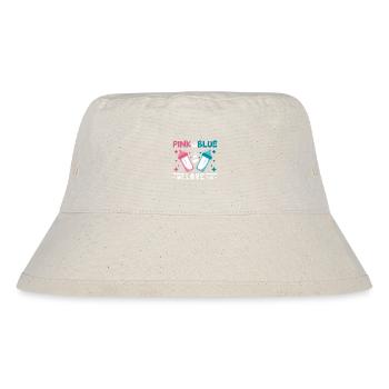 Pink or blue we love you Gender Reveal pregnancy - Stanley/Stella recycelter Bucket Hat - Naturweiß - Vorne