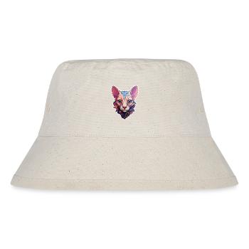 Sphynx-Katzenkopf - Stanley/Stella recycelter Bucket Hat - Naturweiß - Vorne