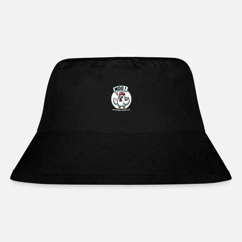 Das Huhn macht Muh - Stanley/Stella recycelter Bucket Hat - Schwarz
