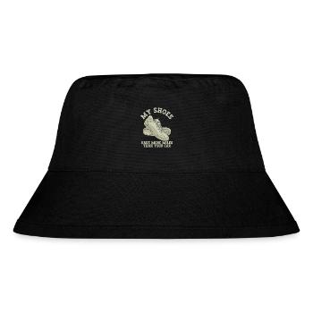 Meine Schuhe Haben Mehr Kilometer Als Dein Auto - Stanley/Stella recycelter Bucket Hat - Schwarz - Vorne