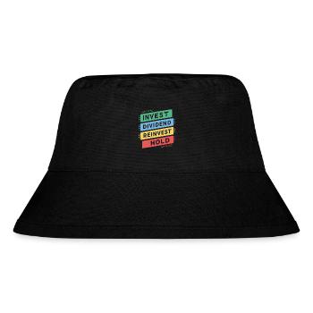 Lustige finanzielle Unabhängigkeit von Dividendeninvestoren - Stanley/Stella recycelter Bucket Hat - Schwarz - Vorne