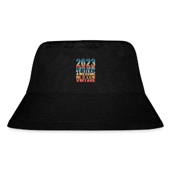 Limited Edition seit 2023 Geburtstag Vintage 2023 - Stanley/Stella recycelter Bucket Hat - Schwarz - Vorne