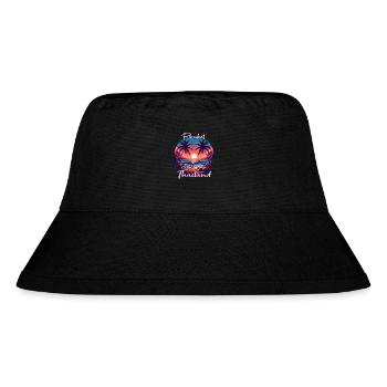 Sonnenuntergang in Phuket - Stanley/Stella recycelter Bucket Hat - Schwarz - Vorne