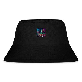 Chess Club Cat - Stanley/Stella Recycled Bucket Hat - black - Front
