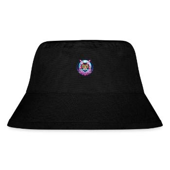 Maine Coon Katze - Stanley/Stella recycelter Bucket Hat - Schwarz - Vorne