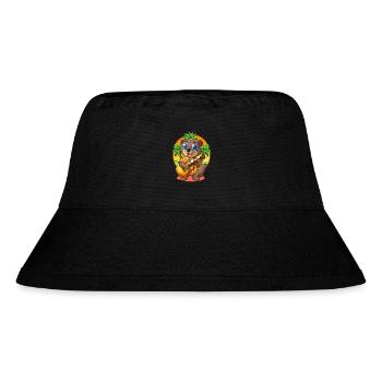 Lustige Biber Cartoon Sommer Strand Sonnenbrille - Stanley/Stella recycelter Bucket Hat - Schwarz - Vorne