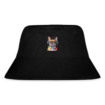 Casque Bouledogue Français Frenchie Dog - Bob recyclé Stanley/Stella - noir - Devant