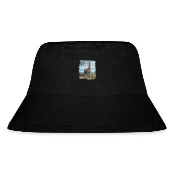 Alpaca Alpakas Alpaka - Stanley/Stella recycelter Bucket Hat - Schwarz - Vorne