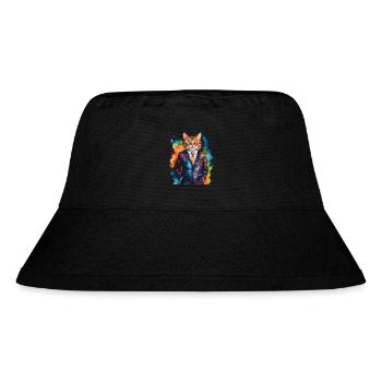 Cat Suit Colorful Funny Funny Animal Design Print - Stanley/Stella Recycled Bucket Hat - black - Front