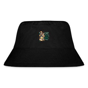 ESSEN SCHLAFEN WIEDERHOLEN - Stanley/Stella recycelter Bucket Hat - Schwarz - Vorne