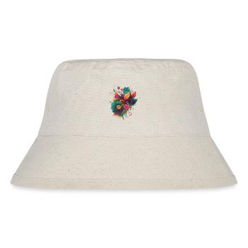 Abstract Floral Explosion - Stanley/Stella Recycled Bucket Hat - natural - Front