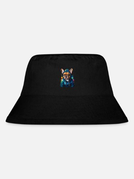 Französische Bulldogge Hoodie Frenchie Hund Lustig - Stanley/Stella recycelter Bucket Hat - Schwarz