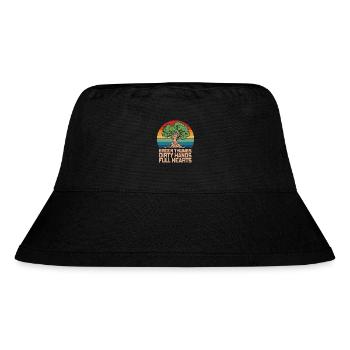 Grüne Daumen Schmutzige Hände Volle Herzen - Stanley/Stella recycelter Bucket Hat - Schwarz - Vorne