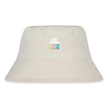 Ice Cream Day Summer Scoop Cone - Stanley/Stella recycelter Bucket Hat - Naturweiß - Vorne