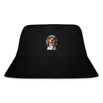 Beagle Sunglasses Dog Funny Animal Design Print - Stanley/Stella Recycled Bucket Hat - black - Front