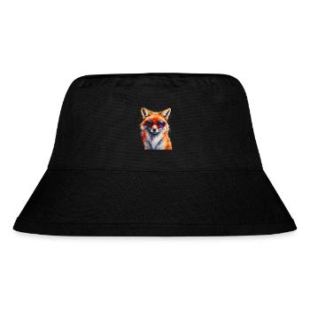 Fuchs Sonnenbrille Bunt Tier Design Print - Stanley/Stella recycelter Bucket Hat - Schwarz - Vorne