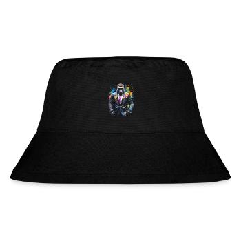 Gorilla Anzug Affe Bunt Tier Design Print - Stanley/Stella recycelter Bucket Hat - Schwarz - Vorne