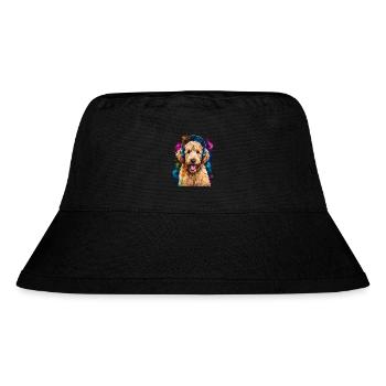 Goldendoodle Casque Chien Animal Design Imprimer - Bob recyclé Stanley/Stella - noir - Devant