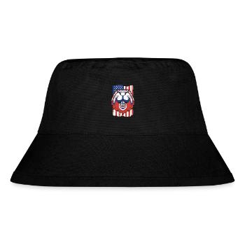 Biber Amerikanische Flagge Eurasischer Castor Canadensis - Stanley/Stella recycelter Bucket Hat - Schwarz - Vorne