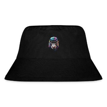 Gorille Snapback Cap Monkey Cool Animal Design Print - Bob recyclé Stanley/Stella - noir - Devant