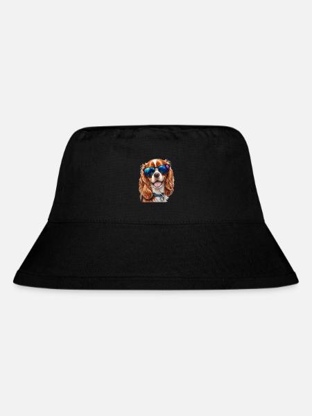 Cavalier King Charles Spaniel Sonnenbrille Hund - Stanley/Stella recycelter Bucket Hat - Schwarz