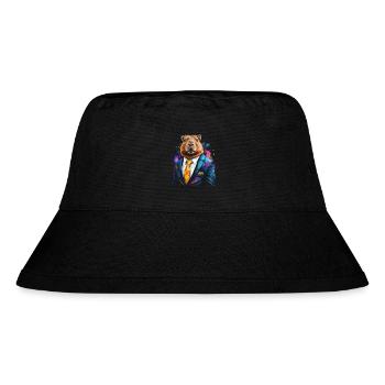 Capybara Suit Capy Colorful Animal Design Print - Stanley/Stella Recycled Bucket Hat - black - Front