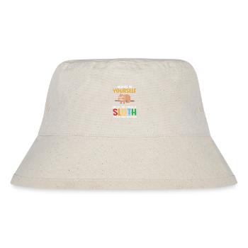 Faultier Faulheit Faulenzer Morgenmuffel - Stanley/Stella recycelter Bucket Hat - Naturweiß - Vorne