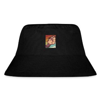 Retro Eurasischer Castor Canadensis Nordamerikanisch - Stanley/Stella recycelter Bucket Hat - Schwarz - Vorne