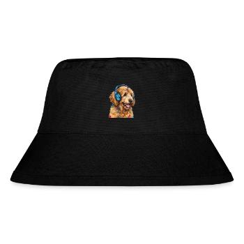 Goldendoodle Casque Chien Animal Design Imprimer - Bob recyclé Stanley/Stella - noir - Devant