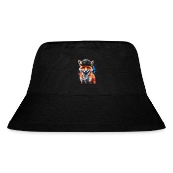 Casquette Fox Snapback Cool Animal Design Print - Bob recyclé Stanley/Stella - noir - Devant