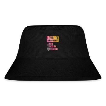 Pinguin - Stanley/Stella recycelter Bucket Hat - Schwarz - Vorne